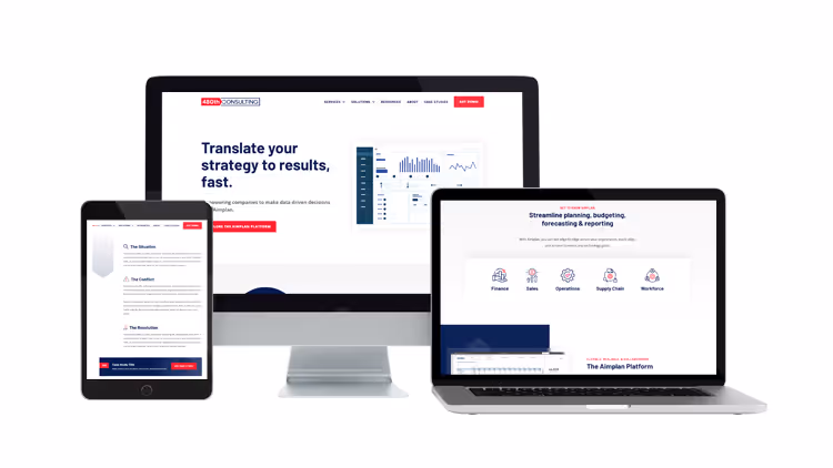480th Consulting website on desktop, laptop, and tablet