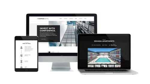 Compass Capital website on desktop, laptop, and tablet