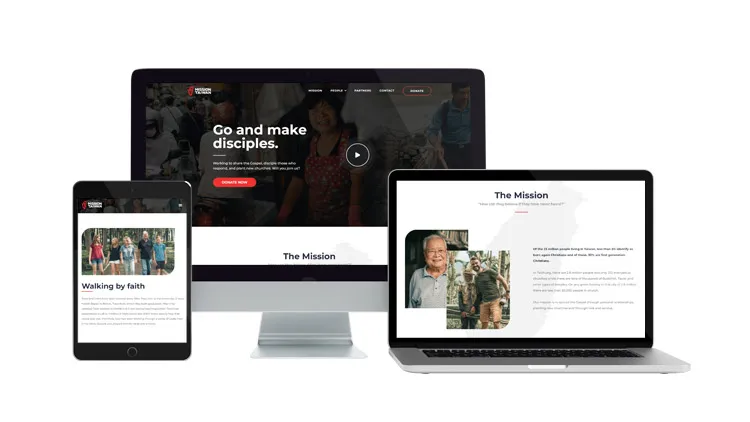 Mission Taiwan website on desktop, laptop, and tablet