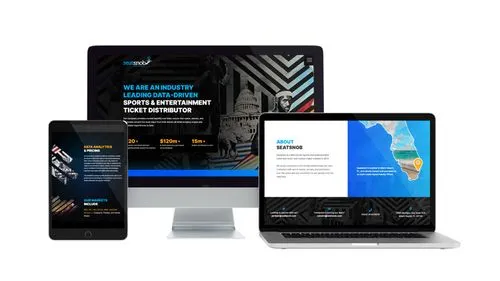 Seatsnob website on desktop, laptop, and tablet