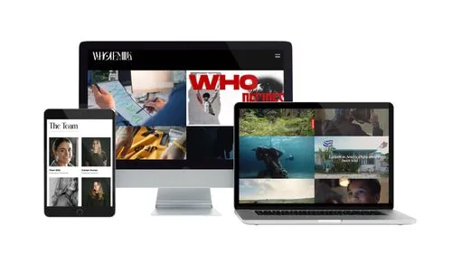 Whole Milk Studios website on desktop, laptop, and tablet