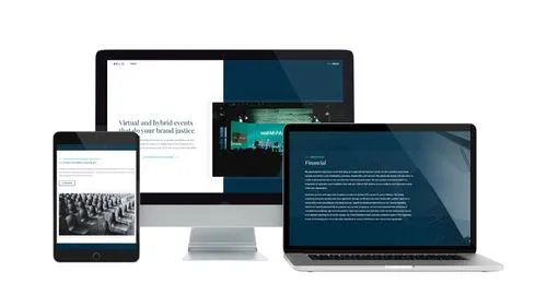 Ten Events website on desktop, laptop, and tablet