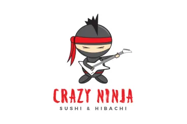 Crazy Ninja Sushi & Hibachi logo design